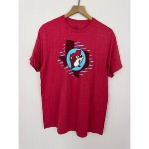 Buc-ee’s Red Texas Beaver Graphic T-Shirt Size Large